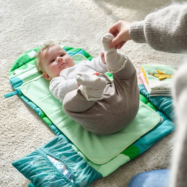 GRÖNFINK - Babycare mat, foldable/green, 70x35 cm