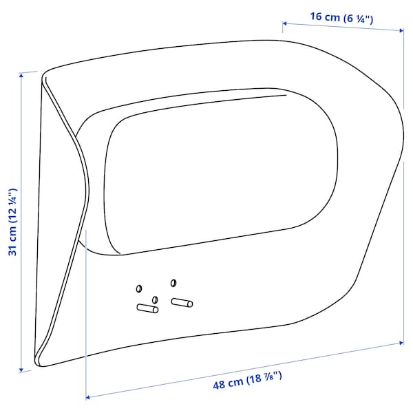 GRÖNFJÄLL - Headrest, Letafors grey/black