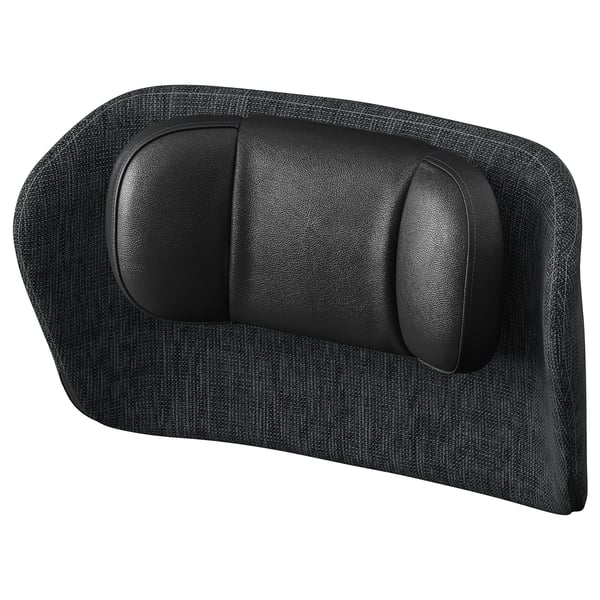 GRÖNFJÄLL headrest, Letafors grey/black, 48x31x16 cm