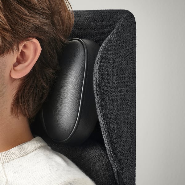 GRÖNFJÄLL headrest, Letafors grey/black, 48x31x16 cm