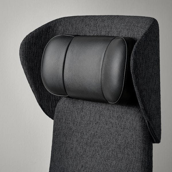 Ikea GRÖNFJÄLL - Headrest, Letafors grey/black