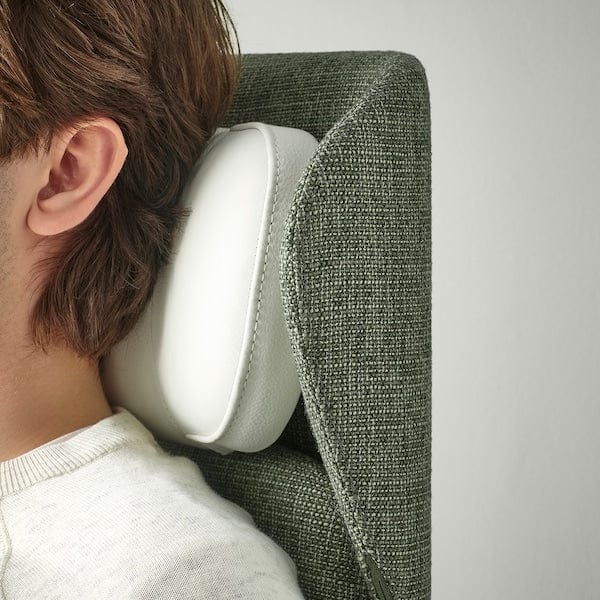 Ikea GRÖNFJÄLL - Headrest, Letafors grey-green/white