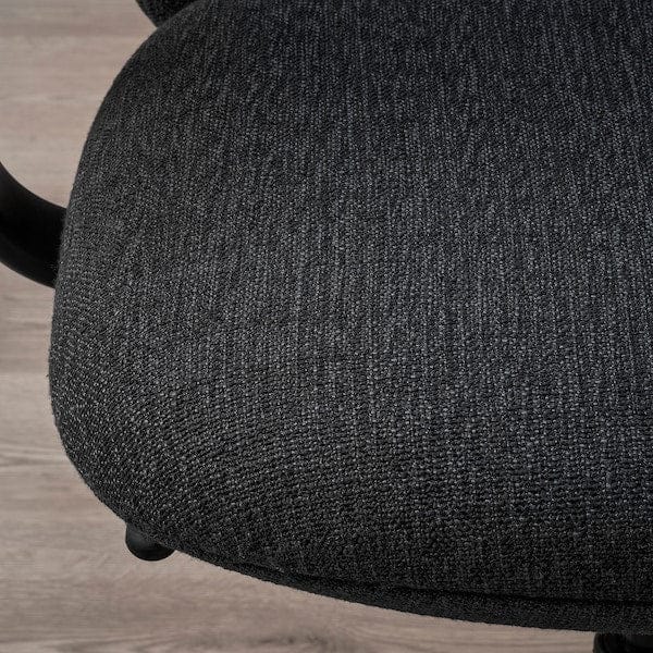 Ikea GRÖNFJÄLL - Office chair with armrests, Letafors grey/black