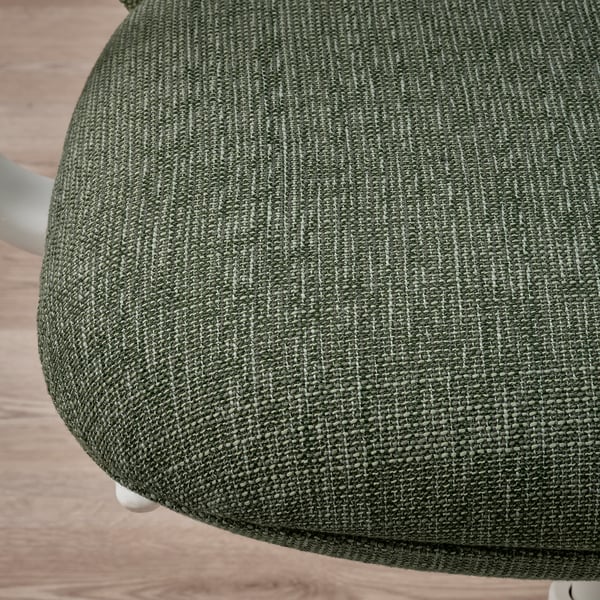 GRÖNFJÄLL office chair with armrests, Letafors grey-green/white, 71 cm
