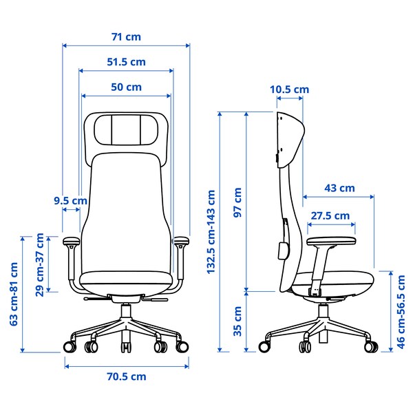 GRÖNFJÄLL - Office chair/armchair/headrest, Letafors green/white