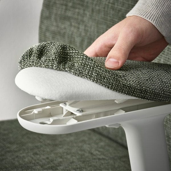 Ikea GRÖNFJÄLL - Office chair/armchair/headrest, Letafors green/white