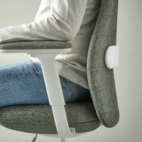 GRÖNFJÄLL - Office chair/armchair/headrest, Letafors green/white