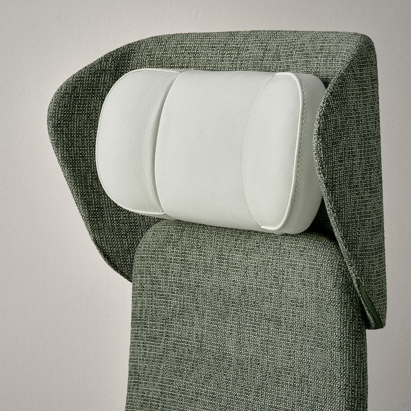 GRÖNFJÄLL - Office chair/armchair/headrest, Letafors green/white