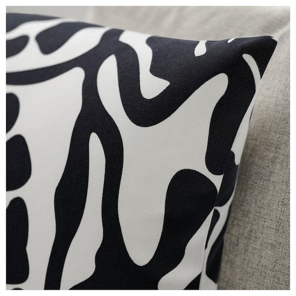 Ikea GRÖNKNAVEL - Cushion cover, black white/outdoor interior,50x50 cm