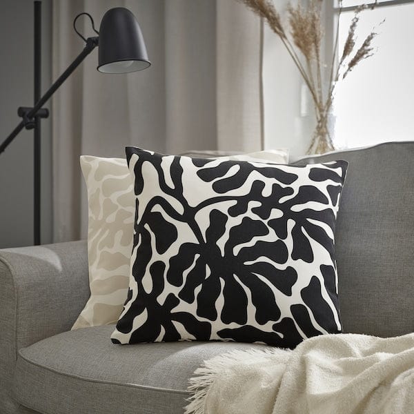 Ikea GRÖNKNAVEL - Cushion cover, black white/outdoor interior,50x50 cm