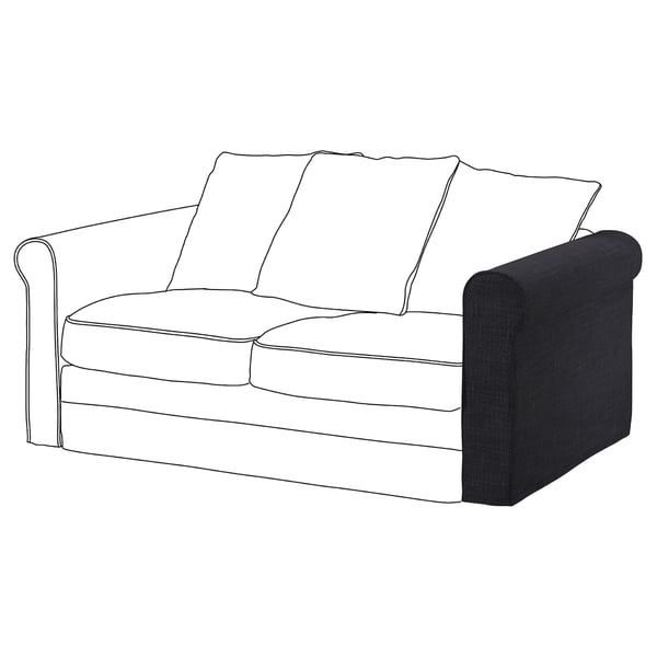 GRÖNLID cover for armrest, Hillared anthracite