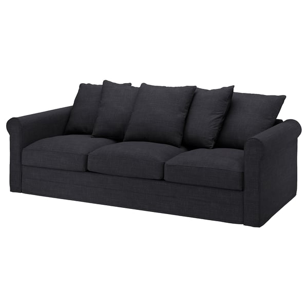 GRÖNLID cover for 3-seat sofa, Hillared anthracite, 247 cm