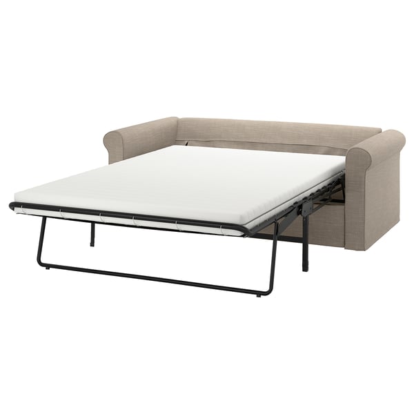 GRÖNLID cover for 2-seat sofa-bed, Hillared beige, 200x140 cm