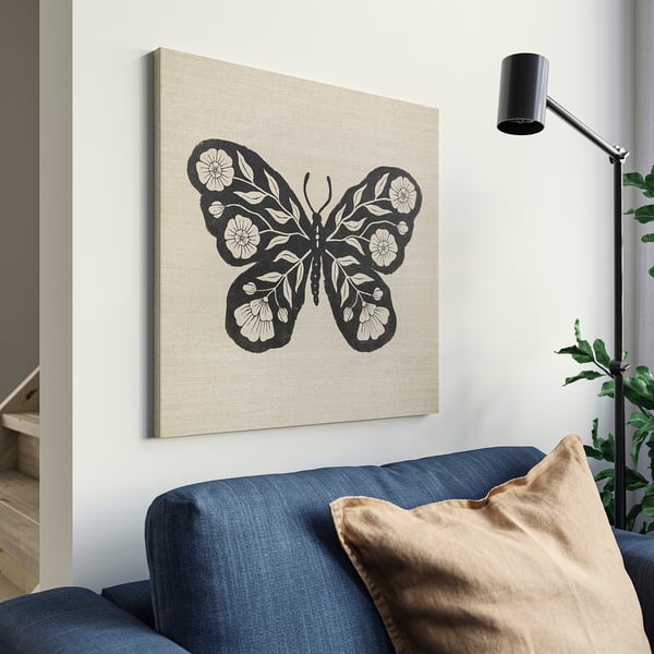 GRÖNMES picture, Butterfly, 56x56 cm
