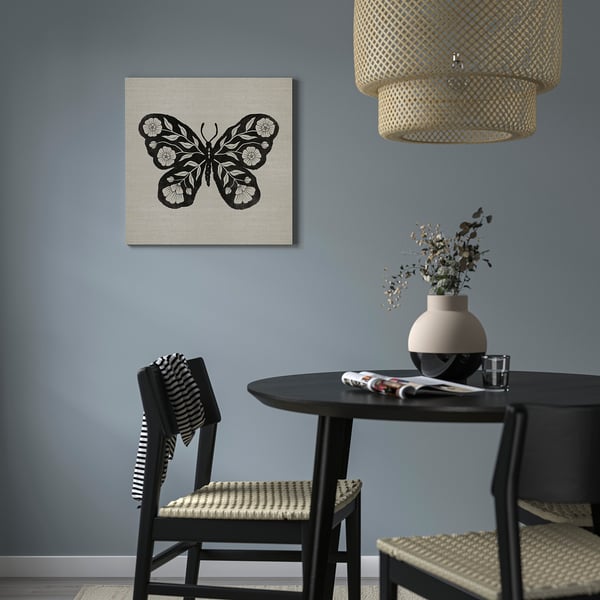 GRÖNMES picture, Butterfly, 56x56 cm