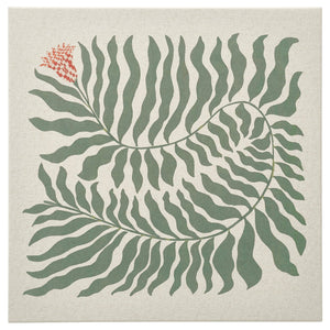 GRÖNMES picture, checkered flower, 56x56 cm