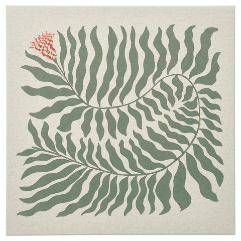 GRÖNMES picture, checkered flower, 56x56 cm
