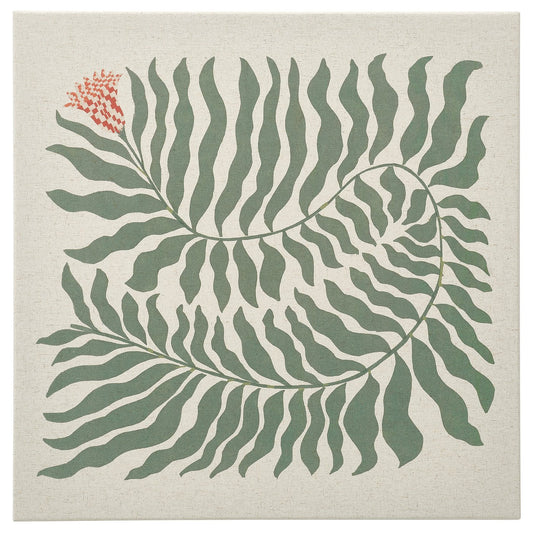 GRÖNMES picture, checkered flower, 56x56 cm