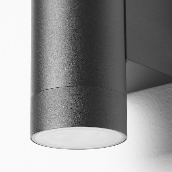 GRÖNSPRÖT - Wall lamp ind/dir inst fixed, outdoor black, 16 cm