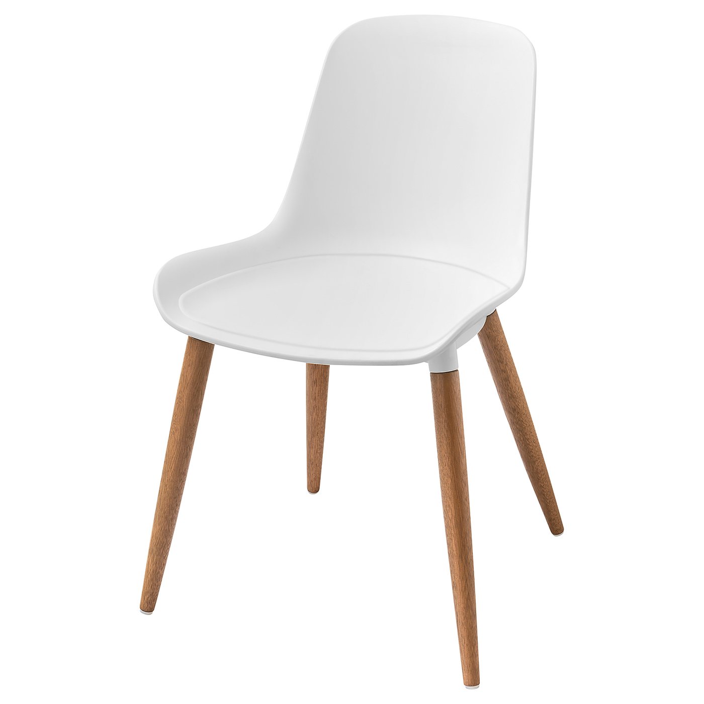 GRÖNSTA chair, in/outdoor white/light brown/wood, 54x79x48 cm