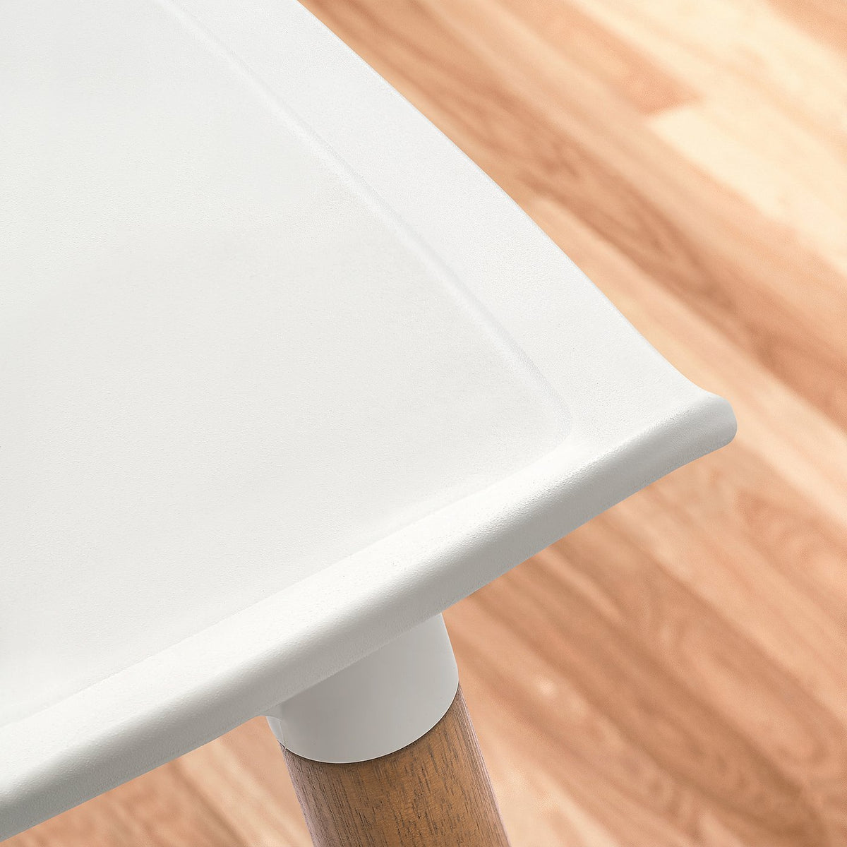 GRÖNSTA chair, in/outdoor white/light brown/wood, 54x79x48 cm