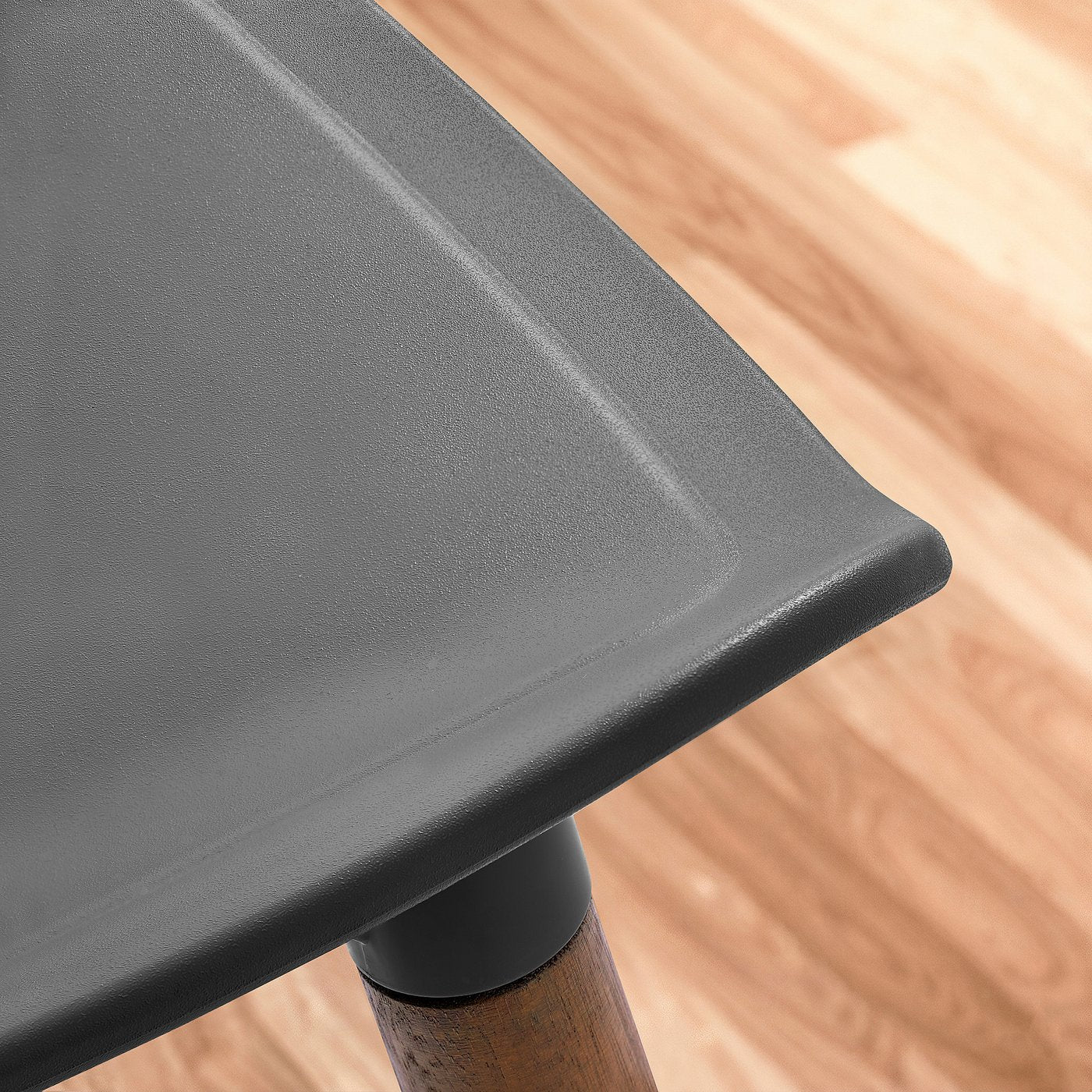 GRÖNSTA chair, in/outdoor grey/dark brown/wood, 54x79x48 cm