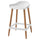 GRÖNSTA bar stool, counter height white/light brown/wood in/outdoor, 64 cm