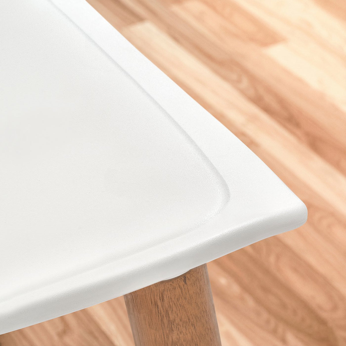 GRÖNSTA bar stool, counter height white/light brown/wood in/outdoor, 64 cm