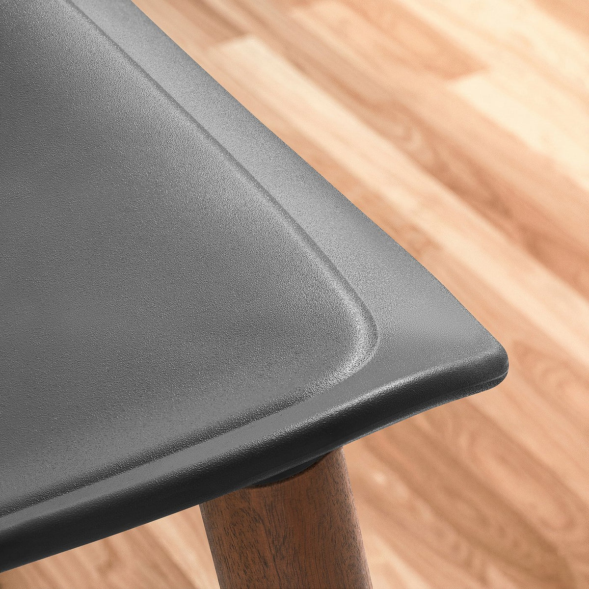 GRÖNSTA bar stool, counter height grey/dark brown/wood in/outdoor, 64 cm