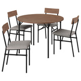 GRÖTÅN / GRÖTÅN table and 4 chairs, pine brown stained/Tibbleby dark beige, 105 cm