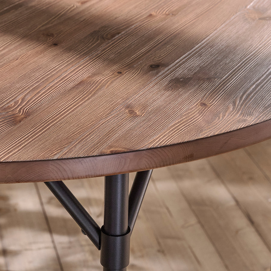 GRÖTÅN / RUDSTORP table and 2 chairs, pine brown stained/black, 80 cm