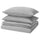 GROVSNÄRJA duvet cover and 2 pillowcases, grey mélange, 240x220/50x80 cm