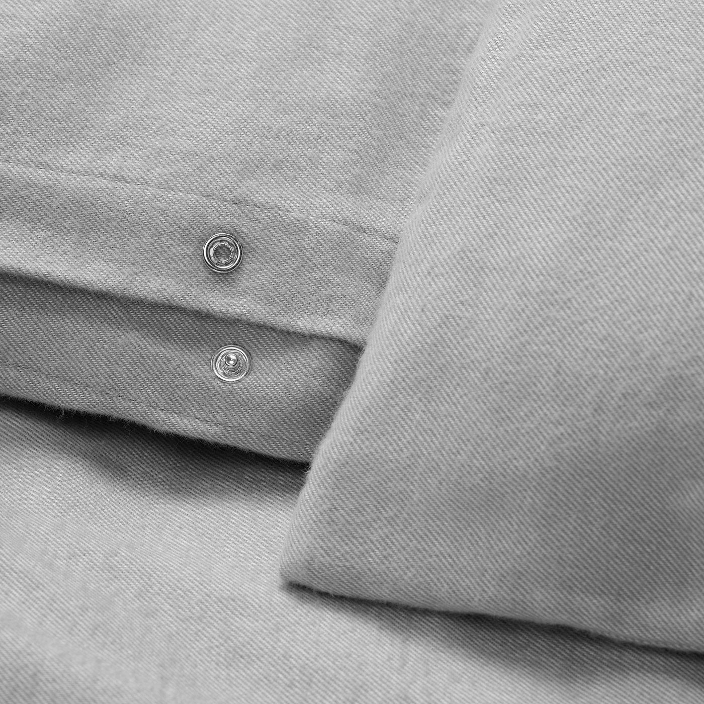 GROVSNÄRJA duvet cover and 2 pillowcases, grey mélange, 240x220/50x80 cm
