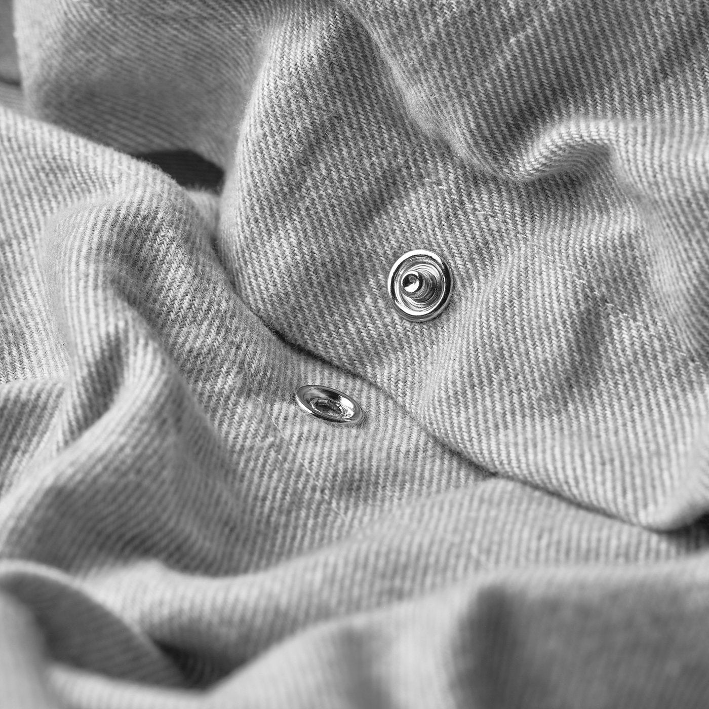 GROVSNÄRJA duvet cover and pillowcase, grey/mélange, 150x200/50x80 cm