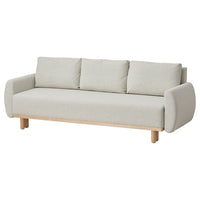 GRUNNARP 3-seat sofa-bed, Gunnared beige, 232x80x89 cm