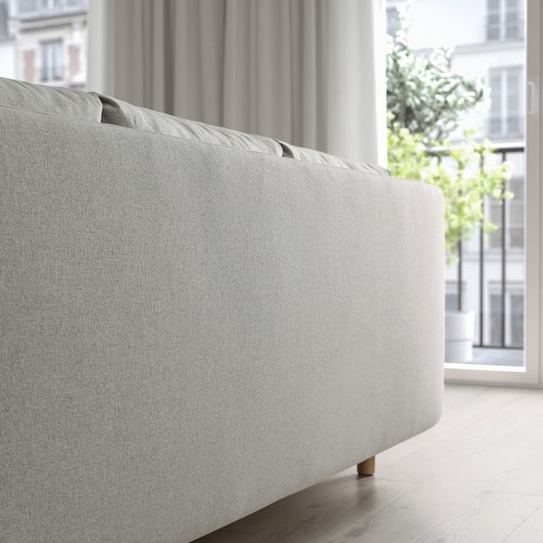 GRUNNARP 3-seat sofa-bed, Gunnared beige, 232x80x89 cm