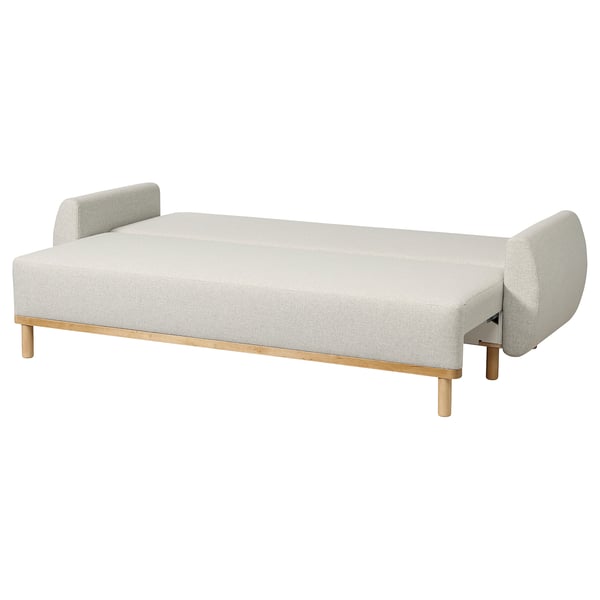 GRUNNARP 3-seat sofa-bed, Gunnared beige, 232x80x89 cm
