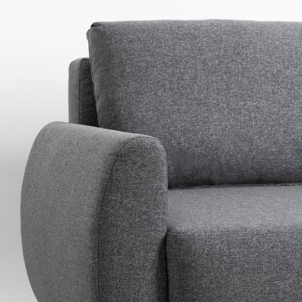GRUNNARP 3-seat sofa-bed, Gunnared medium grey, 232x80x89 cm