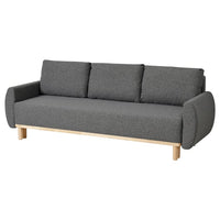 GRUNNARP 3-seat sofa-bed, Gunnared medium grey, 232x80x89 cm