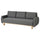 GRUNNARP - 3-seater sofa bed, Gunnared smoke grey