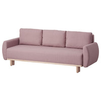 GRUNNARP 3-seat sofa-bed, Gunnared light brown-pink, 232x80x89 cm