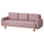GRUNNARP - 3-seater sofa bed, Gunnared light brown-pink