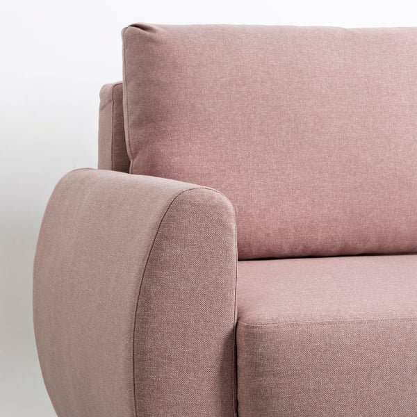GRUNNARP 3-seat sofa-bed, Gunnared light brown-pink, 232x80x89 cm