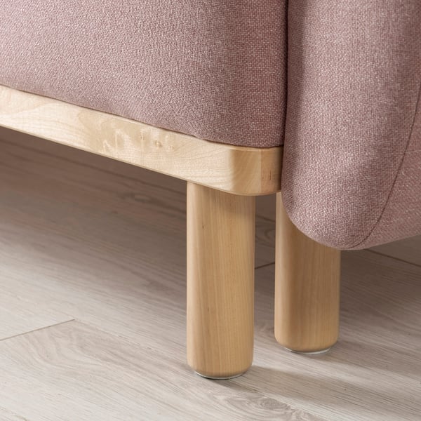 GRUNNARP 3-seat sofa-bed, Gunnared light brown-pink, 232x80x89 cm