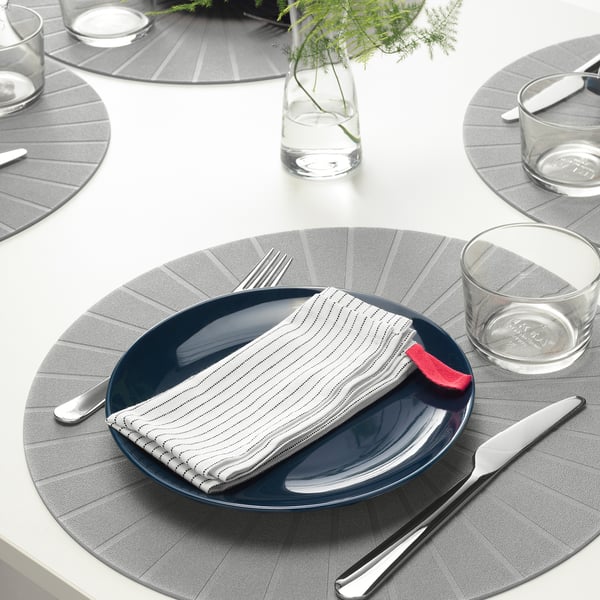 GRUPPERA napkin, white/black
