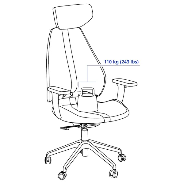 GRUPPSPEL Gaming chair - Gunnared black/grey ,