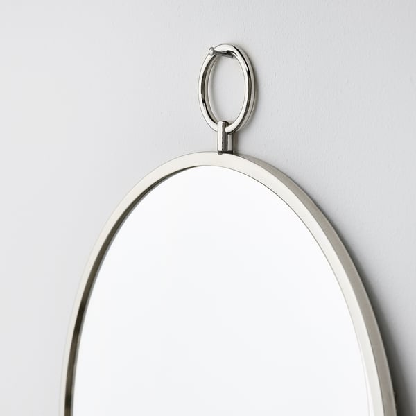 GRYTÅS - Mirror, silver-colour, 25 cm