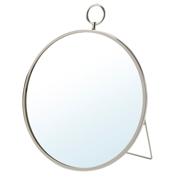 GRYTÅS - Mirror, silver-colour, 25 cm