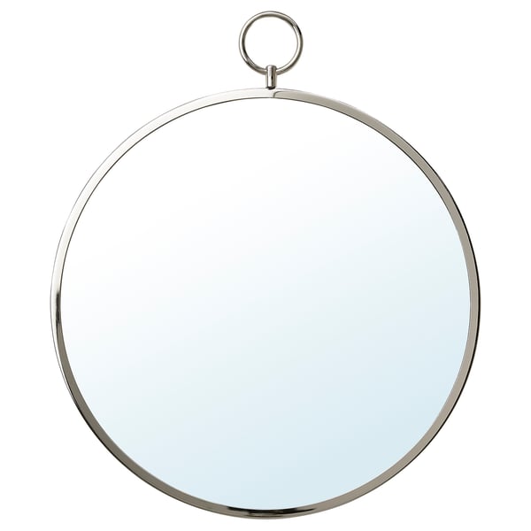 GRYTÅS - Mirror, silver-colour, 25 cm