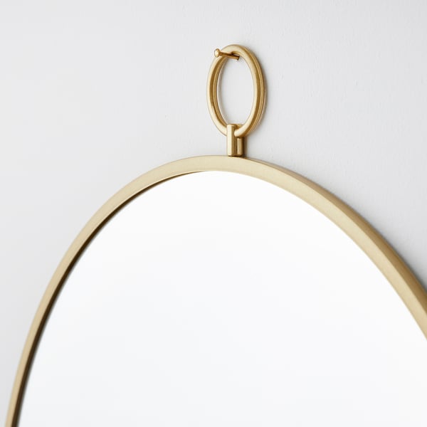 GRYTÅS - GRYTÅS Mirror, gold-colour, 40 cm